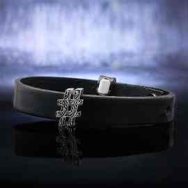 Motifli Gümüş # İşaret Bileklik