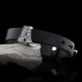 Motifli Özel Tasarım Alfabe A Harfi Bileklik