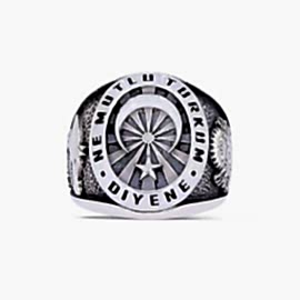 Ne Mutlu Türküm Diyene Yüzüğü Devlet Armalı