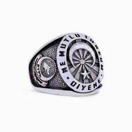 Ne Mutlu Türküm Diyene Yüzüğü Devlet Armalı