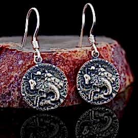 Oğlak Burcu Küpe Gümüş 925 Ayar