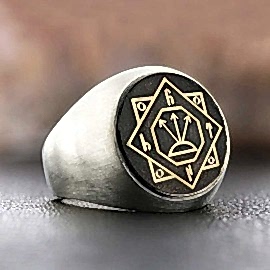 Oğuz Kağan Mührü 925 Ayar Gümüş Erkek Yüzük