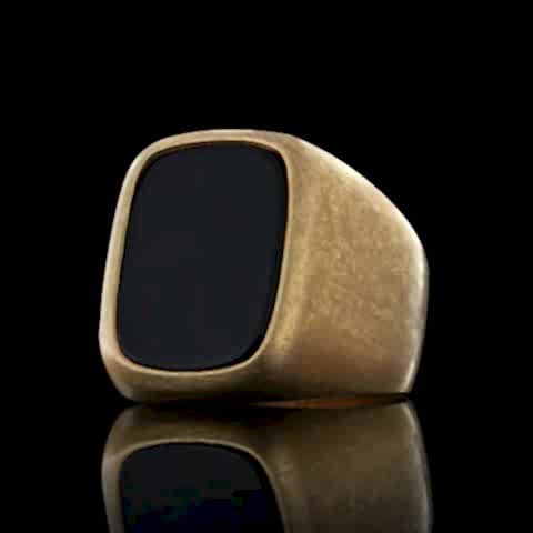 Oniks Gümüş Erkek Yüzüğü