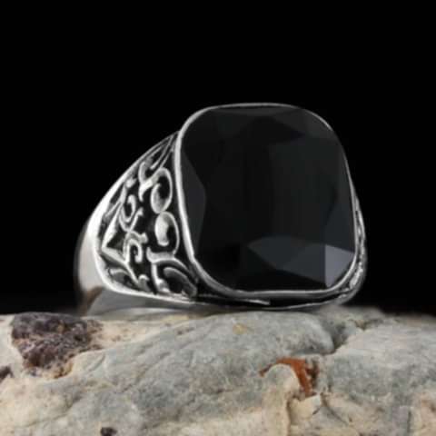 Oniks Taşlı Erkek Yüzüğü ile Farkınızı Gösterin, Sonsuz Şıklık ve Güç Özel Tasarım Oniks Taşlı Erkek Yüzük, Siyah Akik Yüzük