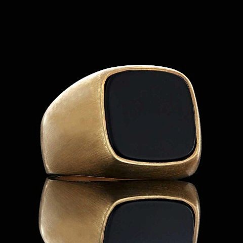 Oniks Taşlı Gümüş Erkek Yüzük, Tasarım Oniks Yüzük, Siyah Akik Yüzük