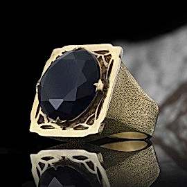 Onix Taşlı Gümüş Yüzük