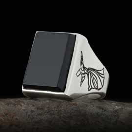 Onix Taşlı Mevlana Yüzük