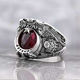 Osmanlı Devlet Armalı Jandarma Astsubay Yüzüğü 2022