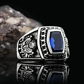 Osmanlı Devlet Armalı Tuğralı Gümüş Yüzük