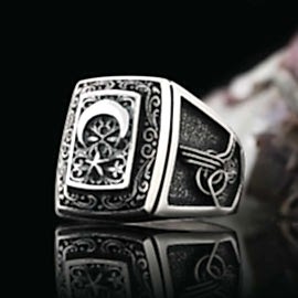 Osmanlı Devlet Armalı Tuğralı Yüzük