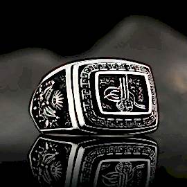 Osmanlı Devlet Armalı Tugralı Yuzuk