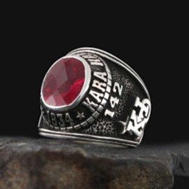 Kara Harp Okulu 1834 Taşlı Yüzük, Atatürk Kara Harp Okulu Sembollü Yüzük, KHO 142 Anı Yüzüğü, Harp Okulu Mezuniyet Yüzüğü