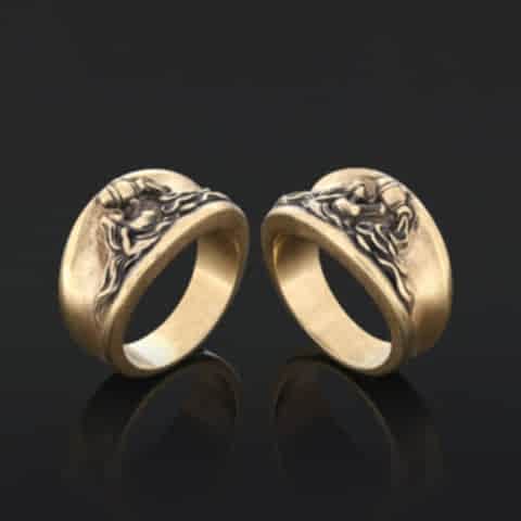 Özel Tasarım Kova Burcu 925 ayar Gümüş Yüzük