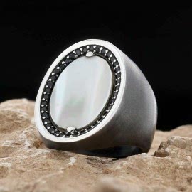 Oval Taşlı 925 Ayar Özel Tasarım Gümüş Yüzük