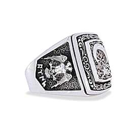 Selçuklu Kartalı Osmanlı Devlet Armalı Ay Yıldız Yüzük