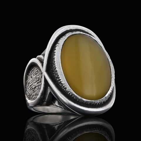 Şık ve Modern Sarı Akik Yüzükler, Doğal Sarı Akik Yüzükler