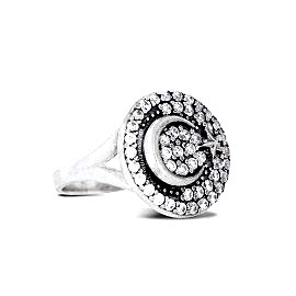 Oval Taşlı Ay Yıldızlı Yüzük Gümüş 925 Ayar