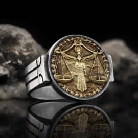 Terazi Burcu Yüzük Gümüş 925 Ayar