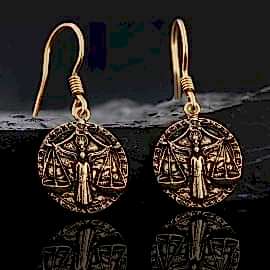 Terazi Burcu Küpe Gümüş 925 Ayar