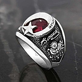 Türk Kara Kuvvetleri Yüzüğü 2011, KKK Kara Harp Okulu Yüzük, Ay Yıldız Taşlı KHO Yüzük