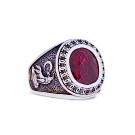 Uluyan Kurt Ay Yıldız İçinde Göktürkçe Türk Yüzük