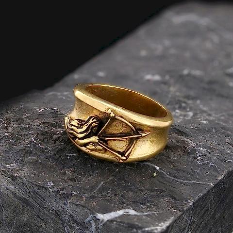 Yay Burcu 925 Ayar Gümüş Özel Üretim El Yapımı Yüzük