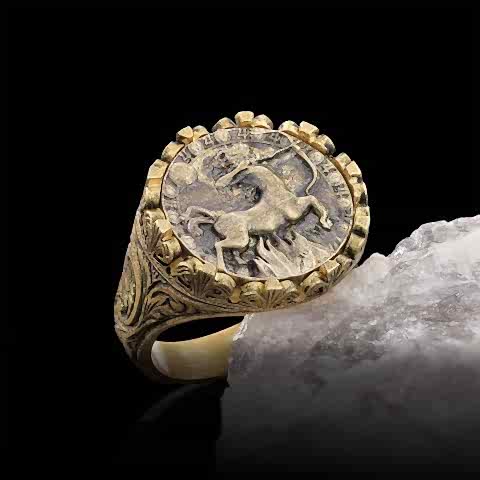 Yay Burcu Yüzük, 925 Ayar Gümüş Yay Burç Yüzük