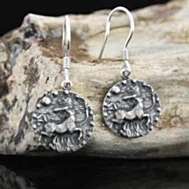 Yay Burcu Küpe Gümüş 925 Ayar