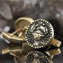 Yengeç Burcu Kol Düğmesi Gümüş 925 Ayar