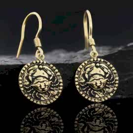 Yengeç Burcu Küpe Gümüş 925 Ayar