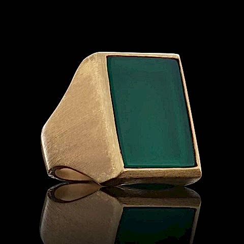 Yeşil Akik Taşlı Sade Erkek Yüzük, Erkeklere Özel Yeşil Akik Taşlı Yüzük, Yeşil Akik Yüzük