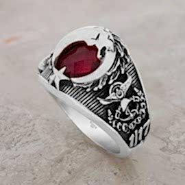 Zırhlı Birlikler Yüzüğü 2017 - 1. Dönem, Türk Silahlı Kuvvetler Yüzük, Ay Yıldız Taşlı Zırhlı Birlikler TSK Yüzük