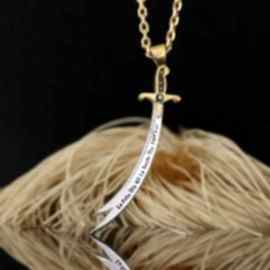 Özel Tasarım 925 Ayar Gümüş Zülfikar Kılıcı Kolyesi